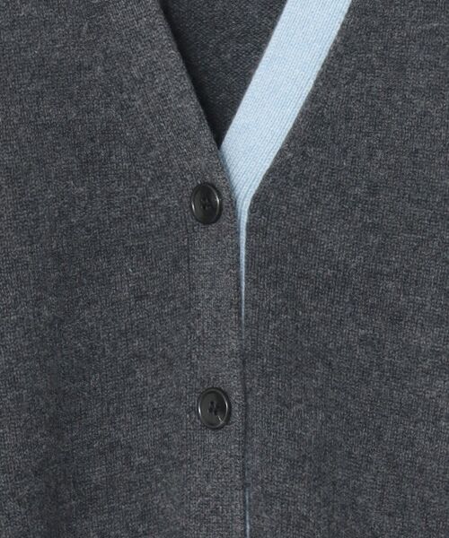 TAKASHIMAYA CASHMERE(レディース、メンズ) / タカシマヤカシミヤ(レディース、メンズ) カーディガン・ボレロ | カシミヤ 配色ロングカーディガン【S-M/M-L】 | 詳細12