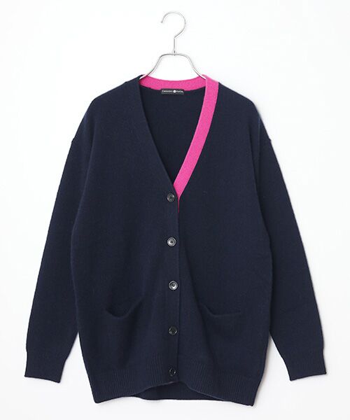 TAKASHIMAYA CASHMERE(レディース、メンズ) / タカシマヤカシミヤ(レディース、メンズ) カーディガン・ボレロ | カシミヤ 配色ロングカーディガン【S-M/M-L】 | 詳細13