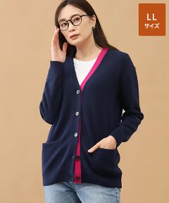 TAKASHIMAYA CASHMERE(レディース、メンズ) / タカシマヤカシミヤ(レディース、メンズ) カーディガン・ボレロ | カシミヤ 配色ロングカーディガン【L-LL】