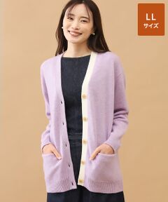 TAKASHIMAYA CASHMERE(レディース、メンズ) / タカシマヤカシミヤ(レディース、メンズ) カーディガン・ボレロ | カシミヤ 配色ロングカーディガン【L-LL】