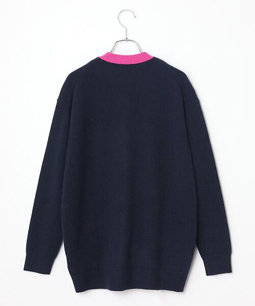 TAKASHIMAYA CASHMERE(レディース、メンズ) / タカシマヤカシミヤ(レディース、メンズ) カーディガン・ボレロ | カシミヤ 配色ロングカーディガン【L-LL】 | 詳細14