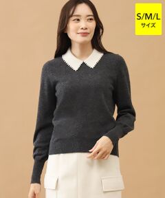 TAKASHIMAYA CASHMERE(レディース、メンズ) / タカシマヤカシミヤ(レディース、メンズ) ニット・セーター | 襟端パール調セーター【S/M/L】
