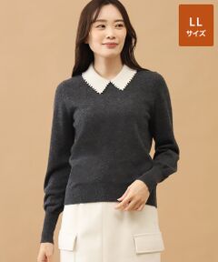 TAKASHIMAYA CASHMERE(レディース、メンズ) / タカシマヤカシミヤ(レディース、メンズ) ニット・セーター | 襟端パール調セーター【LL】