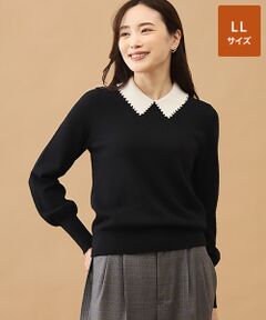 TAKASHIMAYA CASHMERE(レディース、メンズ) / タカシマヤカシミヤ(レディース、メンズ) ニット・セーター | 襟端パール調セーター【LL】