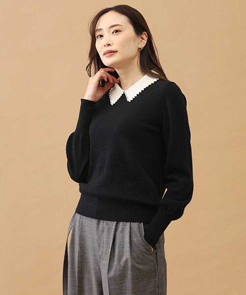 TAKASHIMAYA CASHMERE(レディース、メンズ) / タカシマヤカシミヤ(レディース、メンズ) ニット・セーター | 襟端パール調セーター【LL】 | 詳細5