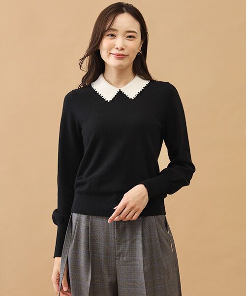 TAKASHIMAYA CASHMERE(レディース、メンズ) / タカシマヤカシミヤ(レディース、メンズ) ニット・セーター | 襟端パール調セーター【LL】 | 詳細6