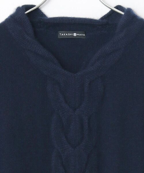 TAKASHIMAYA CASHMERE(レディース、メンズ) / タカシマヤカシミヤ(レディース、メンズ) ニット・セーター | カシミヤ ケーブルVネックチュニック【S/M/L】 | 詳細12