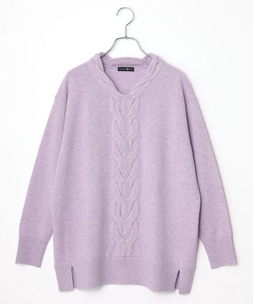 TAKASHIMAYA CASHMERE(レディース、メンズ) / タカシマヤカシミヤ(レディース、メンズ) ニット・セーター | カシミヤ ケーブルVネックチュニック【S/M/L】 | 詳細13