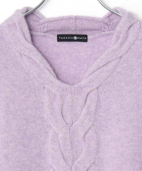 TAKASHIMAYA CASHMERE(レディース、メンズ) / タカシマヤカシミヤ(レディース、メンズ) ニット・セーター | カシミヤ ケーブルVネックチュニック【LL】 | 詳細17