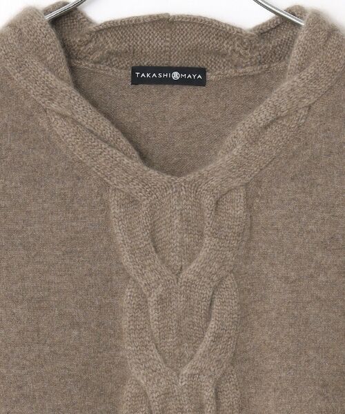 TAKASHIMAYA CASHMERE(レディース、メンズ) / タカシマヤカシミヤ(レディース、メンズ) ニット・セーター | カシミヤ ケーブルVネックチュニック【LL】 | 詳細10