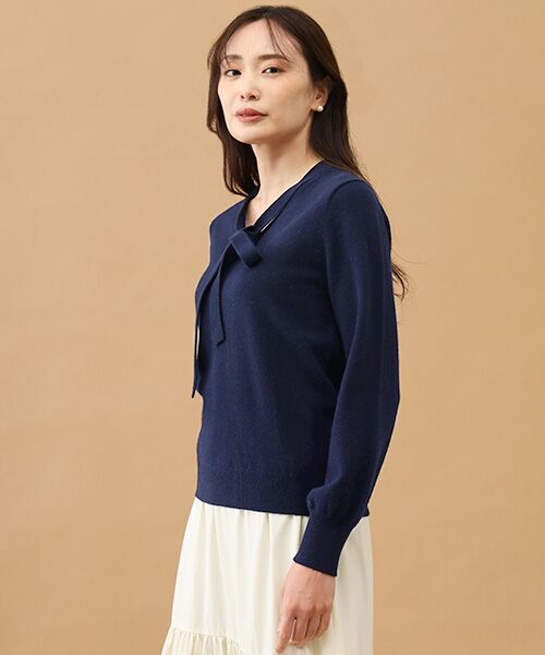 TAKASHIMAYA CASHMERE(レディース、メンズ) / タカシマヤカシミヤ(レディース、メンズ) ニット・セーター | カシミヤ ボウタイセーター【S/M/L】 | 詳細9