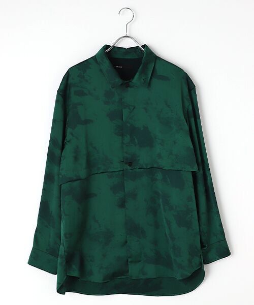TAKASHIMAYA OUTLET/タカシマヤ アウトレット 『アウトレット対象商品』ゼロハチサーカス 長袖シャツ/Vintage satin half tone layered shirt グリーン 4 TAKASHIMAYA OUTLET/タカシマヤ アウトレット 『アウトレット対象商品』ゼロハチサーカス 長袖シャツ/Vintage satin half tone layered shirt グリーン 4