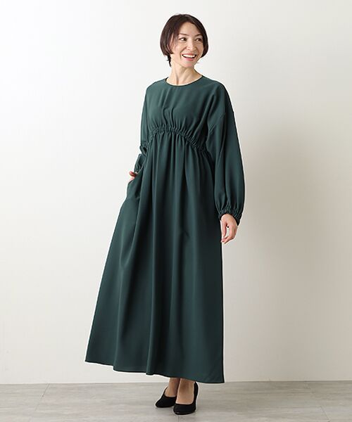 TAKASHIMAYA OUTLET / タカシマヤ アウトレット ロング・マキシ丈ワンピース | 『アウトレット対象商品』ＳＴＹＬＥ＆ＥＤＩＴ　ＯＰ/ギャザーワンピース | 詳細9