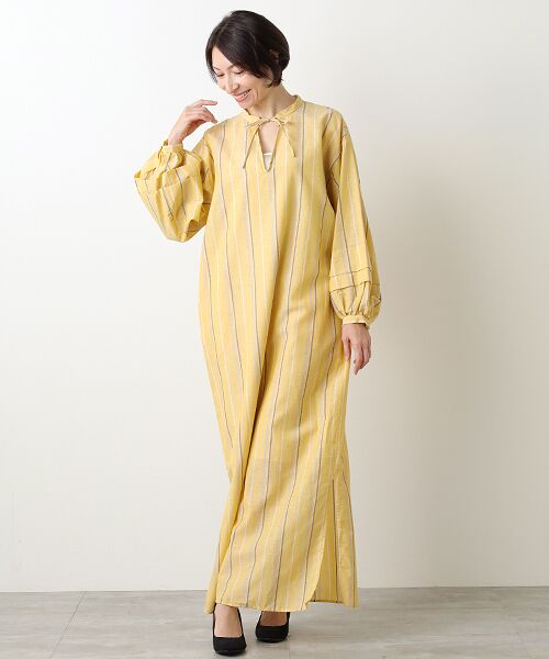 TAKASHIMAYA OUTLET / タカシマヤ アウトレット ロング・マキシ丈ワンピース | 『アウトレット対象商品』ＳＴＹＬＥ＆ＥＤＩＴ　ＯＰ/ストライプワンピース | 詳細9