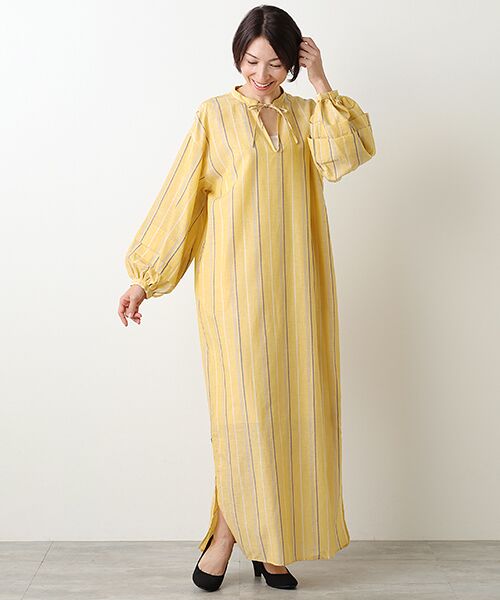 TAKASHIMAYA OUTLET / タカシマヤ アウトレット ロング・マキシ丈ワンピース | 『アウトレット対象商品』ＳＴＹＬＥ＆ＥＤＩＴ　ＯＰ/ストライプワンピース | 詳細10