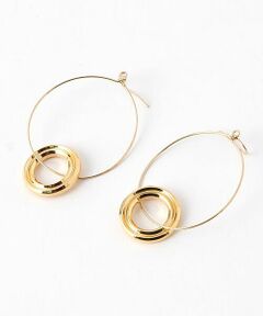 Ralph Lauren★2トン イヤリング★ ツートーン プレーテッド スプリット フープ ピアス （ピアス