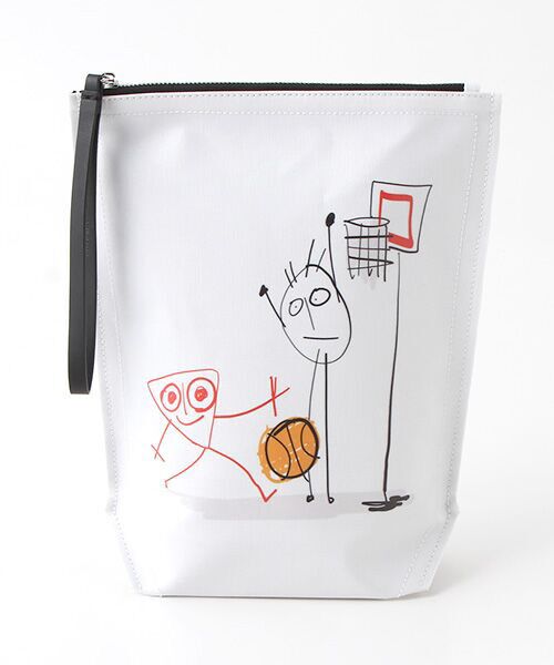 TAKASHIMAYA OUTLET / タカシマヤ アウトレット ポーチ | 『アウトレット対象商品』プランシー　ＺＺ/POUCH STAMPA BASKETBALL | 詳細1
