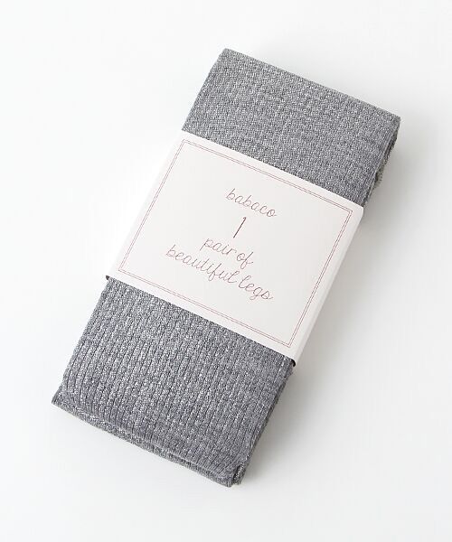 TAKASHIMAYA OUTLET/タカシマヤ アウトレット 『アウトレット対象商品』ババコ ZZ/BABACO Ribbed Tights W/Foil Print GREY SILVER F TAKASHIMAYA OUTLET/タカシマヤ アウトレット 『アウトレット対象商品』ババコ ZZ/BABACO Ribbed Tights W/Foil Print GREY SILVER F