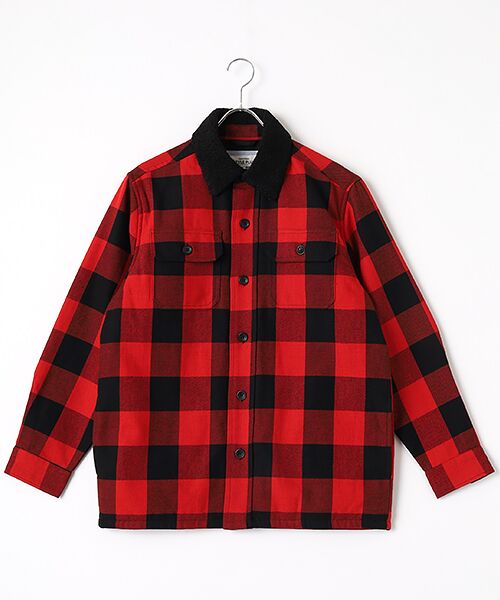 TAKASHIMAYA OUTLET / タカシマヤ アウトレット その他アウター | 襟ボア中わたキルトシャツアウター（RED）