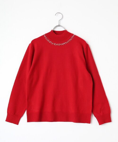 TAKASHIMAYA OUTLET / タカシマヤ アウトレット その他トップス | ビーズ刺しゅう使いプルオーバー（RED）