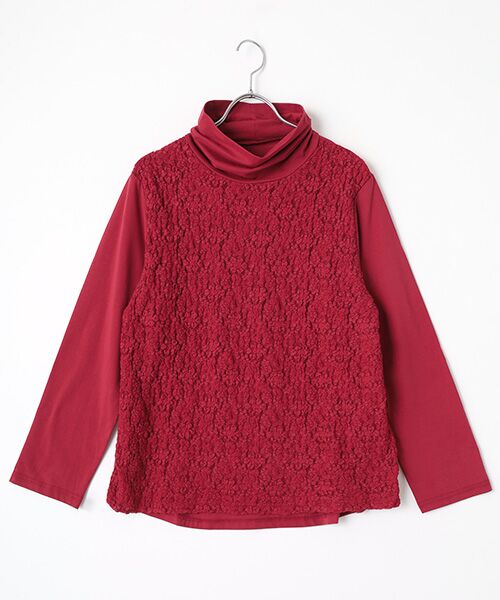 TAKASHIMAYA OUTLET / タカシマヤ アウトレット その他トップス | レース切替えプルオーバー（WINE）