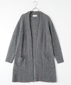 TAKASHIMAYA OUTLET / タカシマヤ アウトレット カーディガン・ボレロ | リーフ柄ロングカーディガン