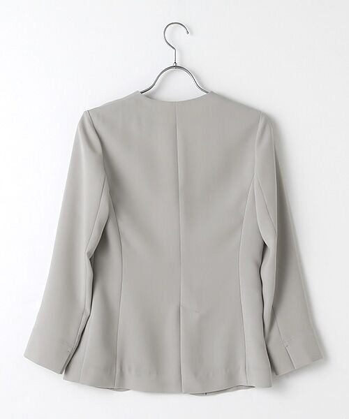 TAKASHIMAYA OUTLET / タカシマヤ アウトレット ノーカラージャケット | トリアセノーカラージャケット | 詳細1