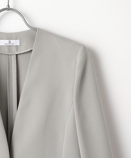 TAKASHIMAYA OUTLET / タカシマヤ アウトレット ノーカラージャケット | トリアセノーカラージャケット | 詳細2
