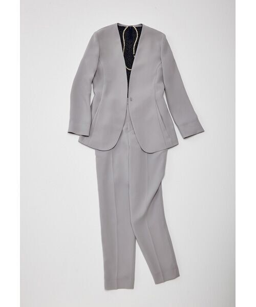 TAKASHIMAYA OUTLET / タカシマヤ アウトレット ノーカラージャケット | トリアセノーカラージャケット | 詳細7