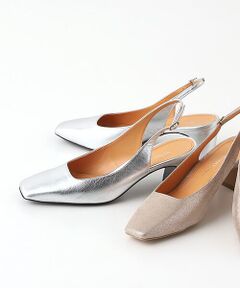 TAKASHIMAYA OUTLET / タカシマヤ アウトレット パンプス | スクエアトゥバックベルトパンプス