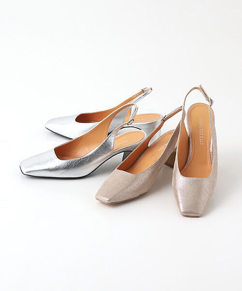 TAKASHIMAYA OUTLET / タカシマヤ アウトレット パンプス | スクエアトゥバックベルトパンプス | 詳細6