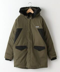 ベビー)ケーブルニット ウール フーデッド ポンチョ （ポンチョ