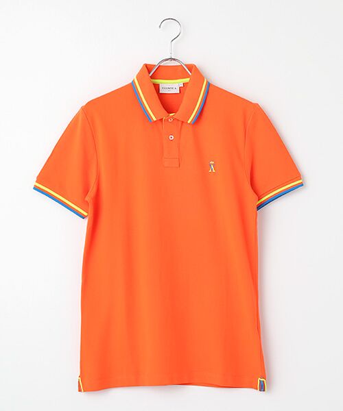 TAKASHIMAYA OUTLET / タカシマヤ アウトレット ポロシャツ | PHIO M SS POLO WITH FLUO LOGO（ORANGE）