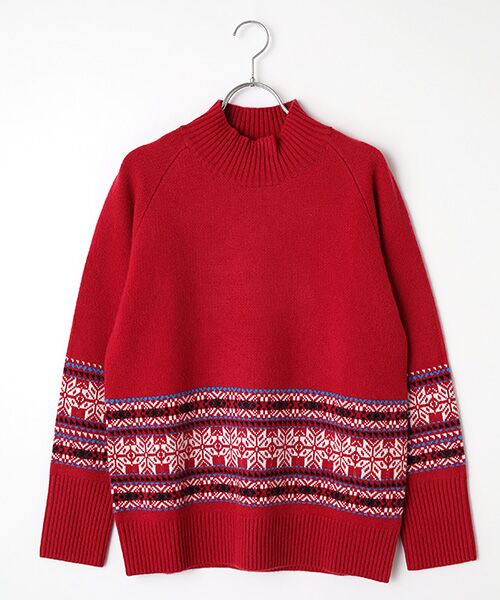 TAKASHIMAYA OUTLET / タカシマヤ アウトレット ニット・セーター | フェアアイル柄プルオーバー（RED）