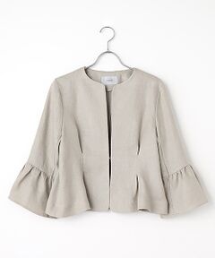 TAKASHIMAYA OUTLET / タカシマヤ アウトレット ノーカラージャケット | 『アウトレット対象商品』リネンフレアスリーブジャケット