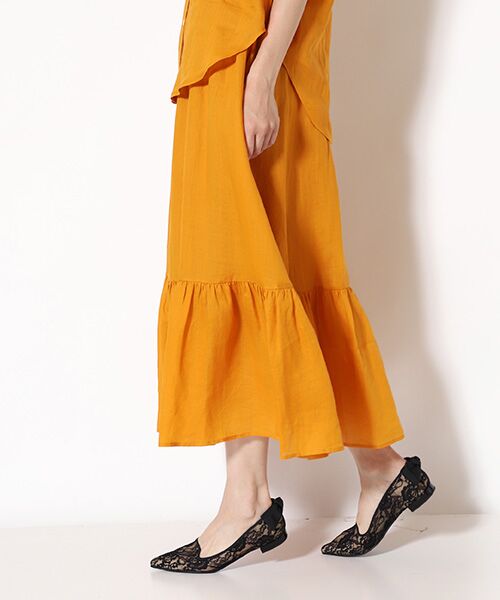 TAKASHIMAYA OUTLET / タカシマヤ アウトレット ミニ・ひざ丈スカート | 『アウトレット対象商品』ラミースカート | 詳細1