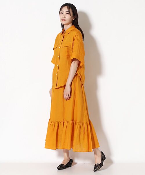 TAKASHIMAYA OUTLET / タカシマヤ アウトレット ミニ・ひざ丈スカート | 『アウトレット対象商品』ラミースカート | 詳細3