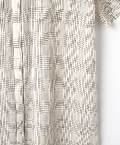 TAKASHIMAYA OUTLET / タカシマヤ アウトレット ミニ丈・ひざ丈ワンピース | 『アウトレット対象商品』シアーチェックシャツワンピース | 詳細3