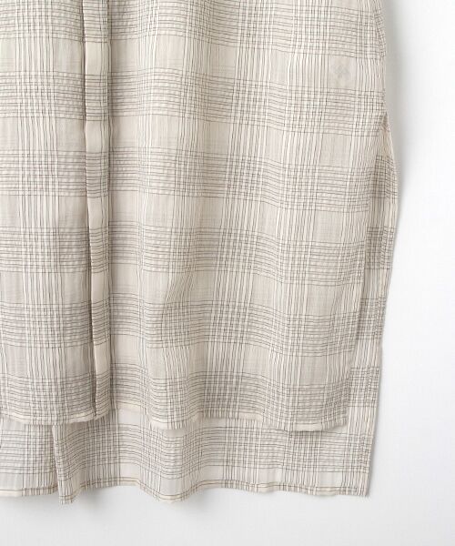 TAKASHIMAYA OUTLET / タカシマヤ アウトレット ミニ丈・ひざ丈ワンピース | 『アウトレット対象商品』シアーチェックシャツワンピース | 詳細4