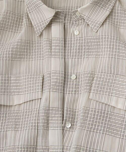 TAKASHIMAYA OUTLET / タカシマヤ アウトレット ミニ丈・ひざ丈ワンピース | 『アウトレット対象商品』シアーチェックシャツワンピース | 詳細5
