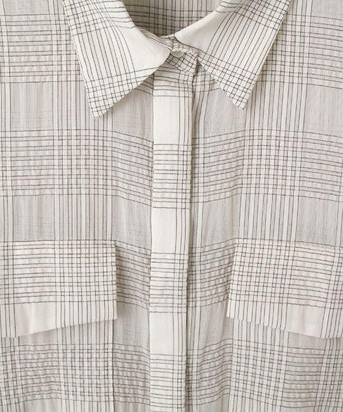 TAKASHIMAYA OUTLET / タカシマヤ アウトレット ミニ丈・ひざ丈ワンピース | 『アウトレット対象商品』シアーチェックシャツワンピース | 詳細6