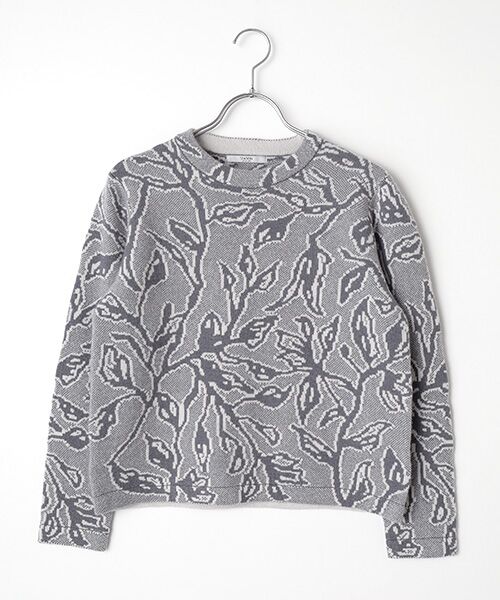 TAKASHIMAYA OUTLET / タカシマヤ アウトレット ニット・セーター | ボタニカルジャカードセーター（GREY）