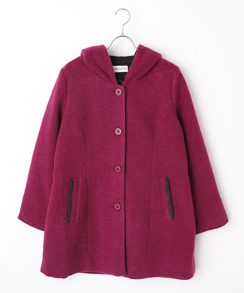 ブラックフライデー期間限定『アウトレット対象商品』イタリア製生地使用軽量フード付コート