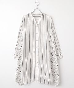 TAKASHIMAYA OUTLET / タカシマヤ アウトレット ロング・マキシ丈ワンピース | ストライプ柄ロングシャツ(LS)