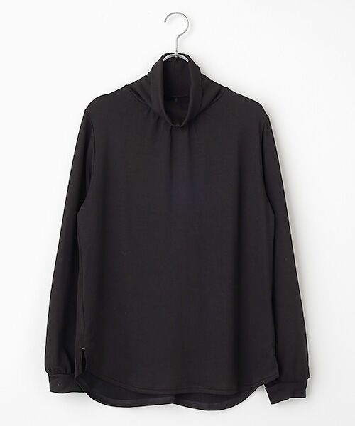 TAKASHIMAYA OUTLET / タカシマヤ アウトレット カットソー | ハイネックギャザープルオーバー（BLACK）