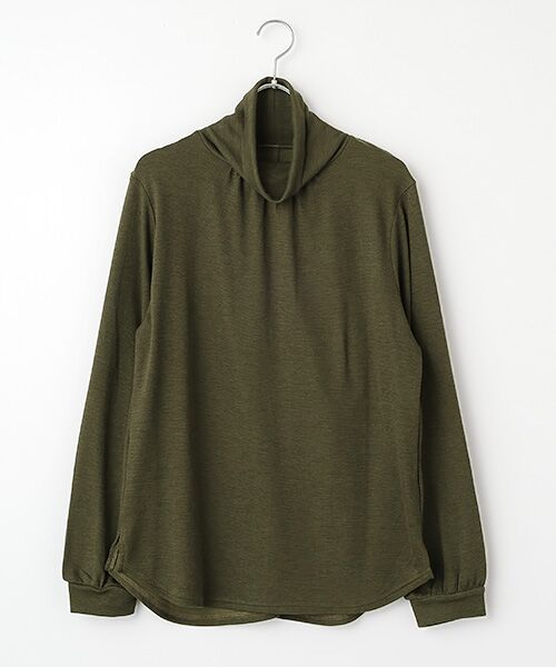 TAKASHIMAYA OUTLET / タカシマヤ アウトレット カットソー | ハイネックギャザープルオーバー（KHAKI）