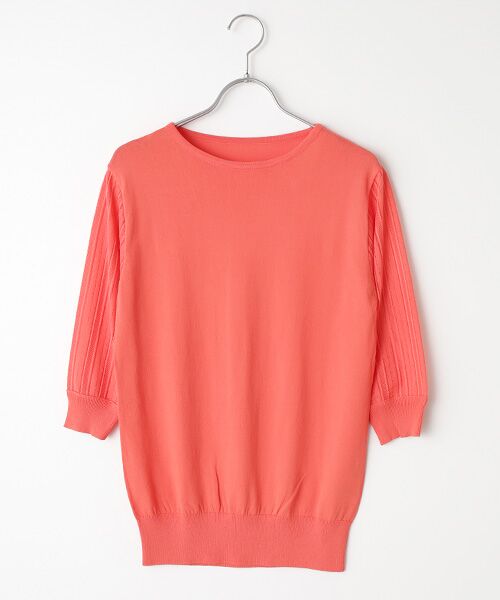 TAKASHIMAYA OUTLET / タカシマヤ アウトレット ニット・セーター | 袖レースニットプルオーバー(LS)（ORANGE）