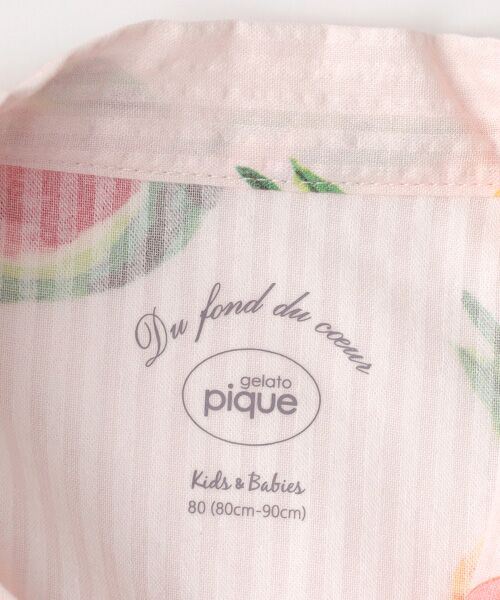 TAKASHIMAYA OUTLET / タカシマヤ アウトレット ロンパース | ジェラートピケ　ＢＡＢＹフルーツ柄甚平オール | 詳細7