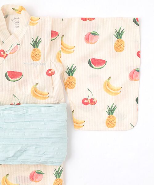 TAKASHIMAYA OUTLET / タカシマヤ アウトレット 着物・浴衣・小物類 | ジェラートピケ　キッズフルーツガラユカタセット | 詳細3