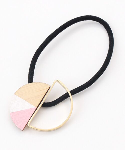 TAKASHIMAYA OUTLET / タカシマヤ アウトレット ヘアゴム・シュシュ | イロリエール　ダブルハーフラウンドカラーヘアゴム（PINK）